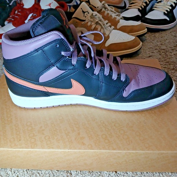 Nike Mens Air Jordan 1 Mid SE FB9911-008 Black Basketball Shoes Sneakers Sz 13 - Picture 7 of 16